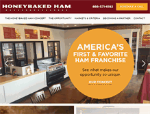 Tablet Screenshot of honeybakedfranchise.com